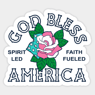 Christian Apparel Clothing Gifts - God Bless America Sticker